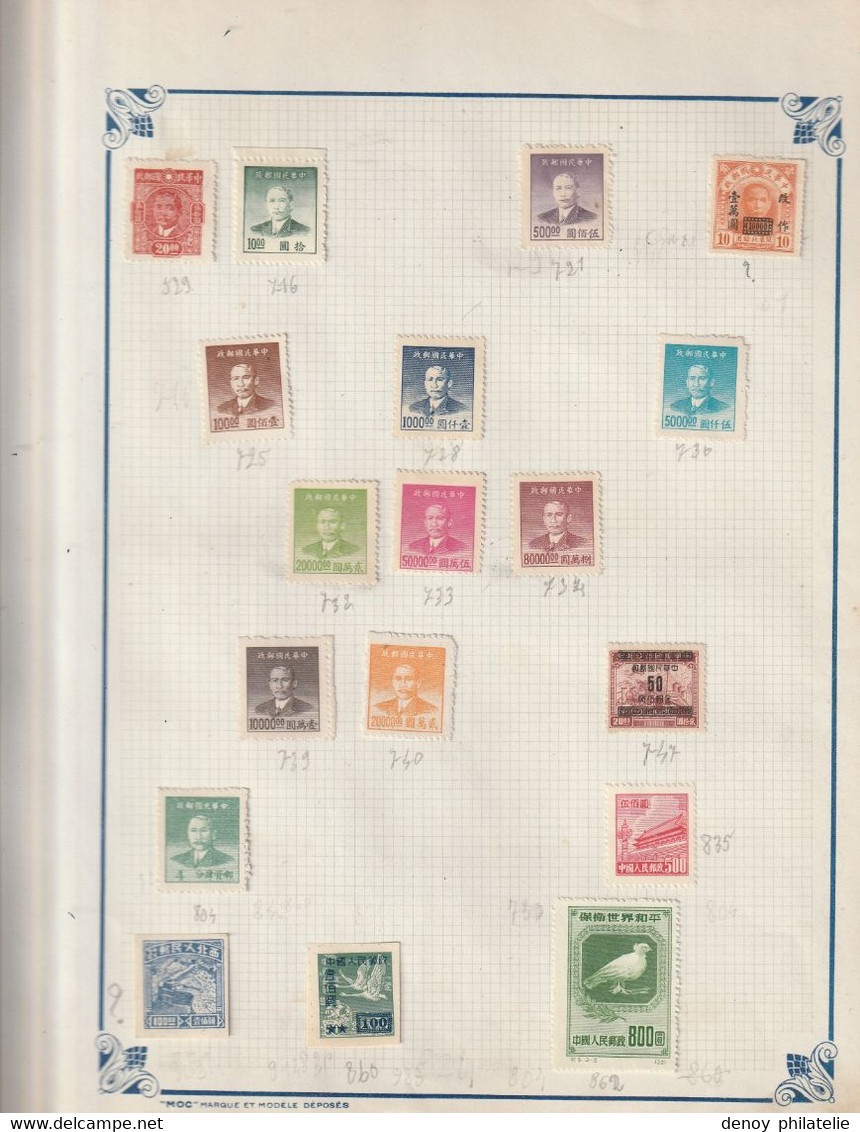 Chine  China Lot Neuf Sans Gomme - Unused Stamps