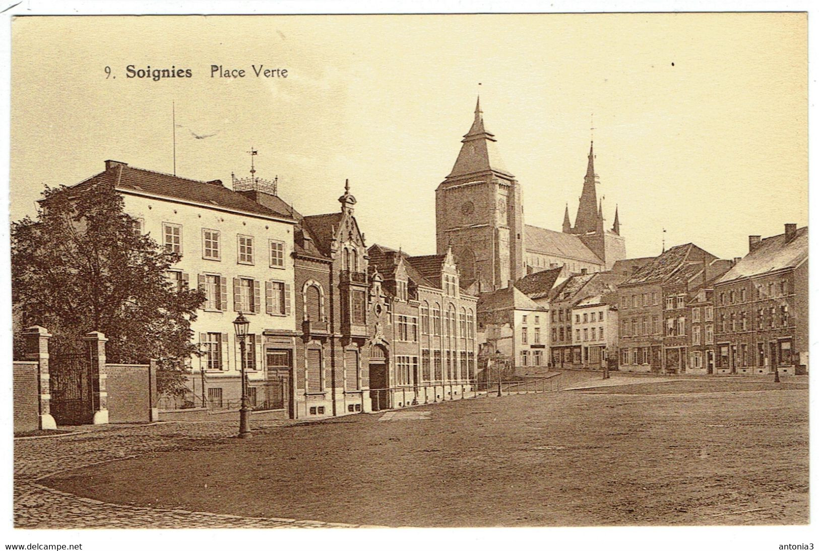 Soignies. Place Verte. Carte Numérotée. N°9. - Soignies