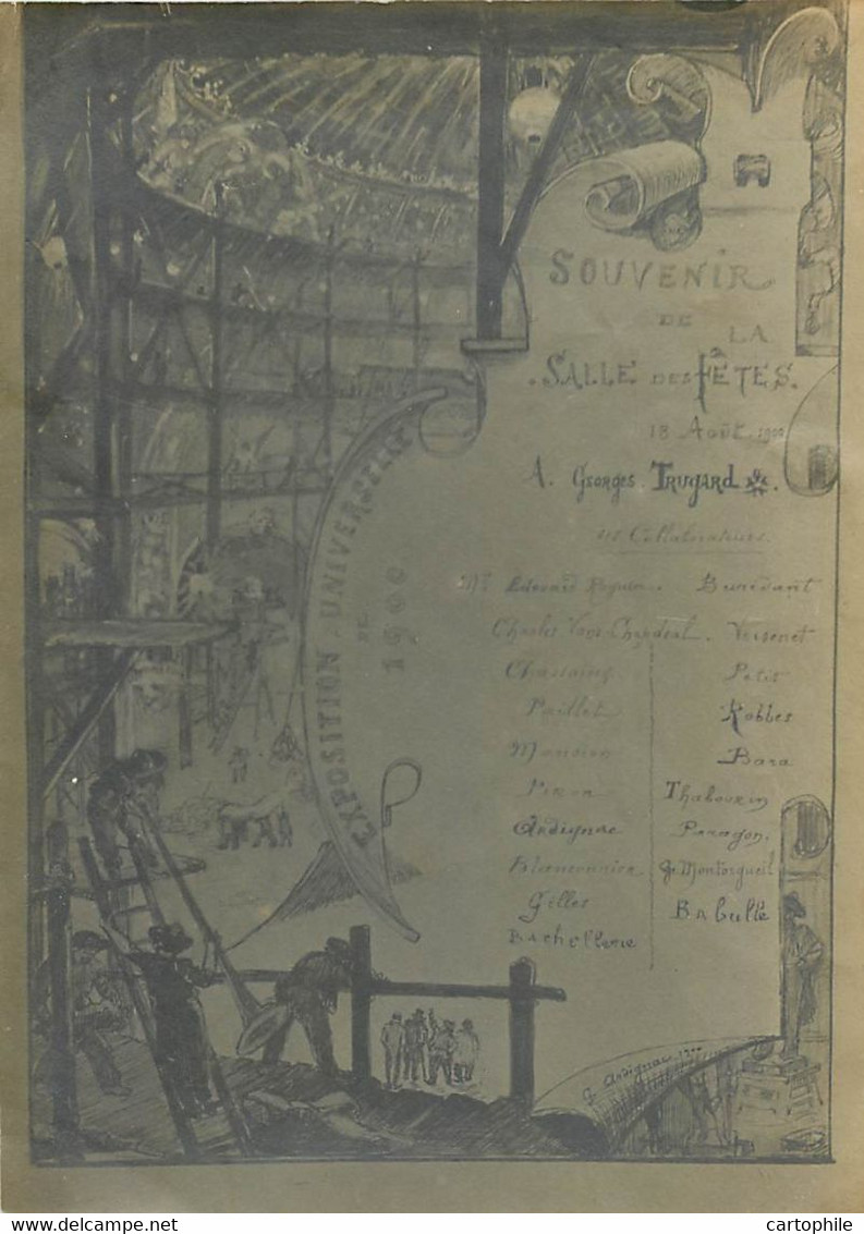 Exposition Universelle Paris 1900 - Photo Souvenir De La Salle Des Fêtes Illustrée Par Ardignac - Trugard Et Collaborate - Plaatsen