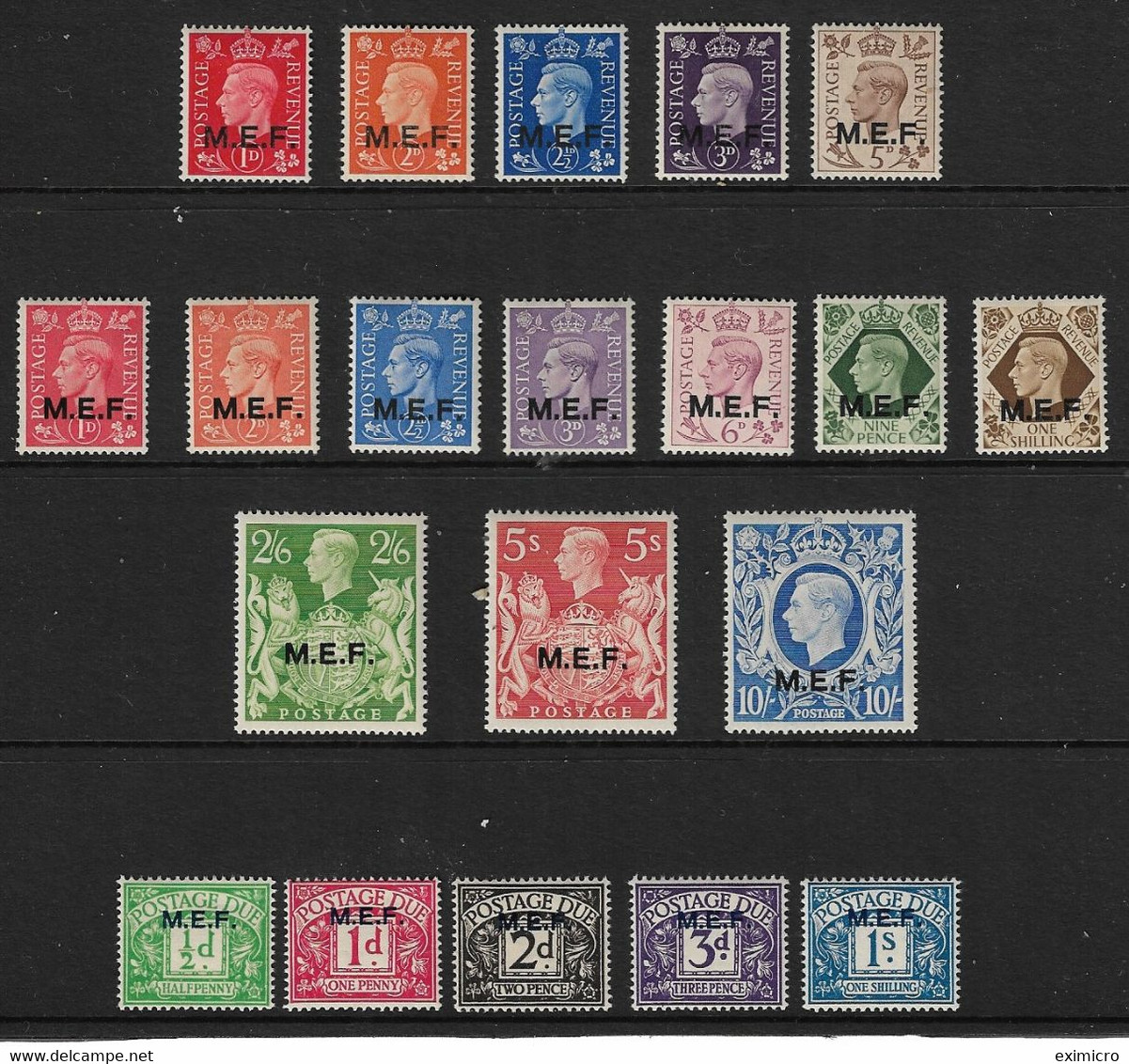 BOIC - MEF 1942 - 1947 MOUNTED MINT COLLECTION Cat £106+ - Sonstige & Ohne Zuordnung