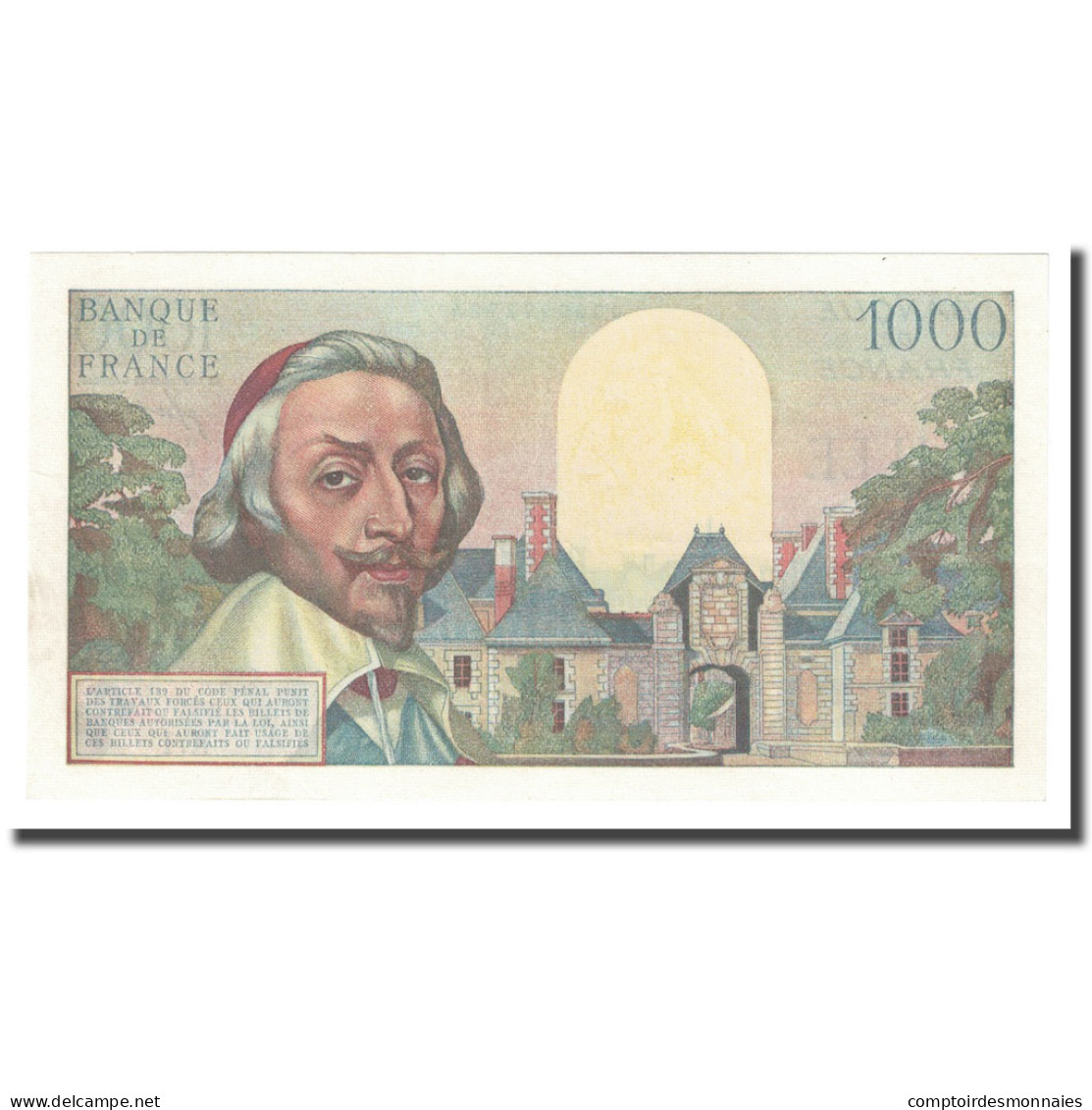 France, 1000 Francs, Richelieu, 1953, 1953-04-02, NEUF, Fayette:VF 42.1, KM:134a - 1 000 F 1953-1957 ''Richelieu''