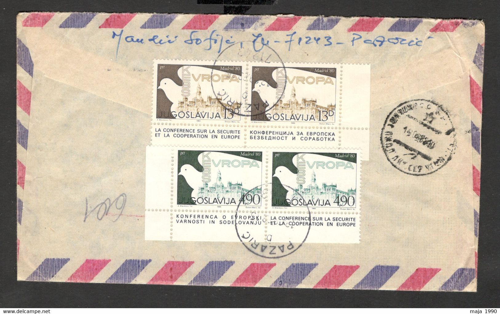 YUGOSLAVIA TO RUSSIA - NICE "R" MULTI-FRANKED LETTER - 1983. - Otros & Sin Clasificación