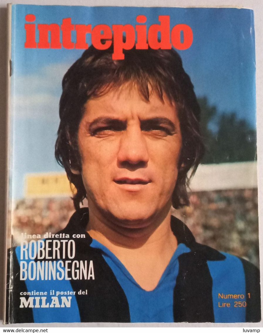 INTREPIDO   N. 1  DEL 1 GENNAIO 1976 -NO POSTER MILAN (CART 57) - Humoristiques