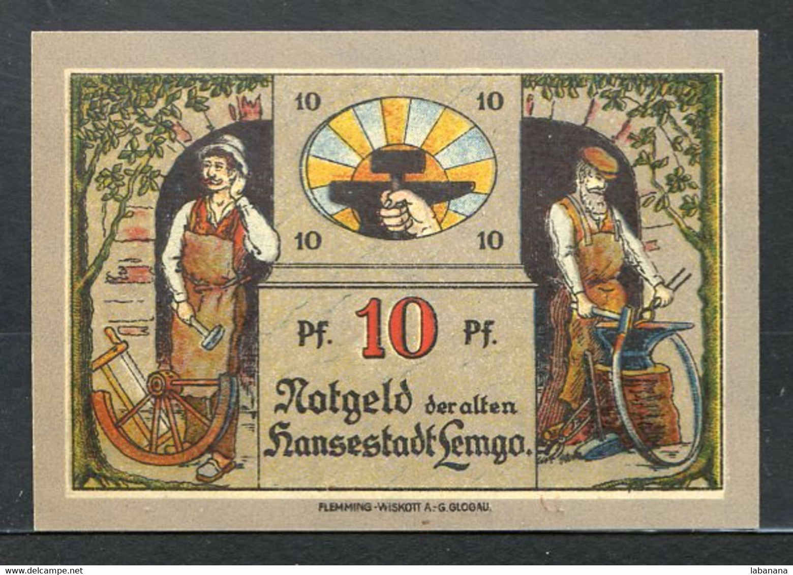 257-Lemgo 10, 25 Et 50pf 1921 - [11] Local Banknote Issues