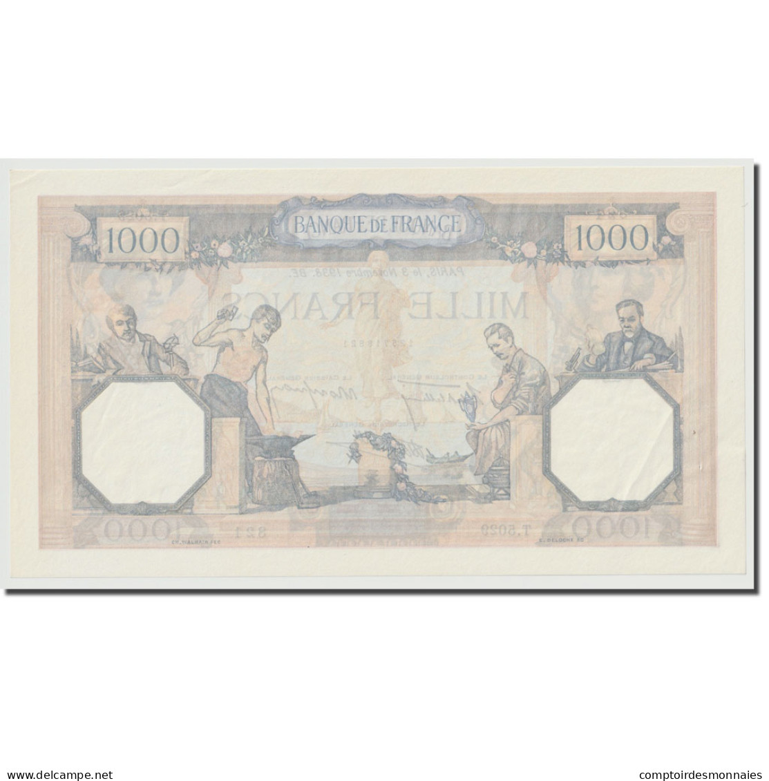 France, 1000 Francs, Cérès Et Mercure, 1938, 1938-11-03, SPL, Fayette:38.32 - 1 000 F 1927-1940 ''Cérès Et Mercure''