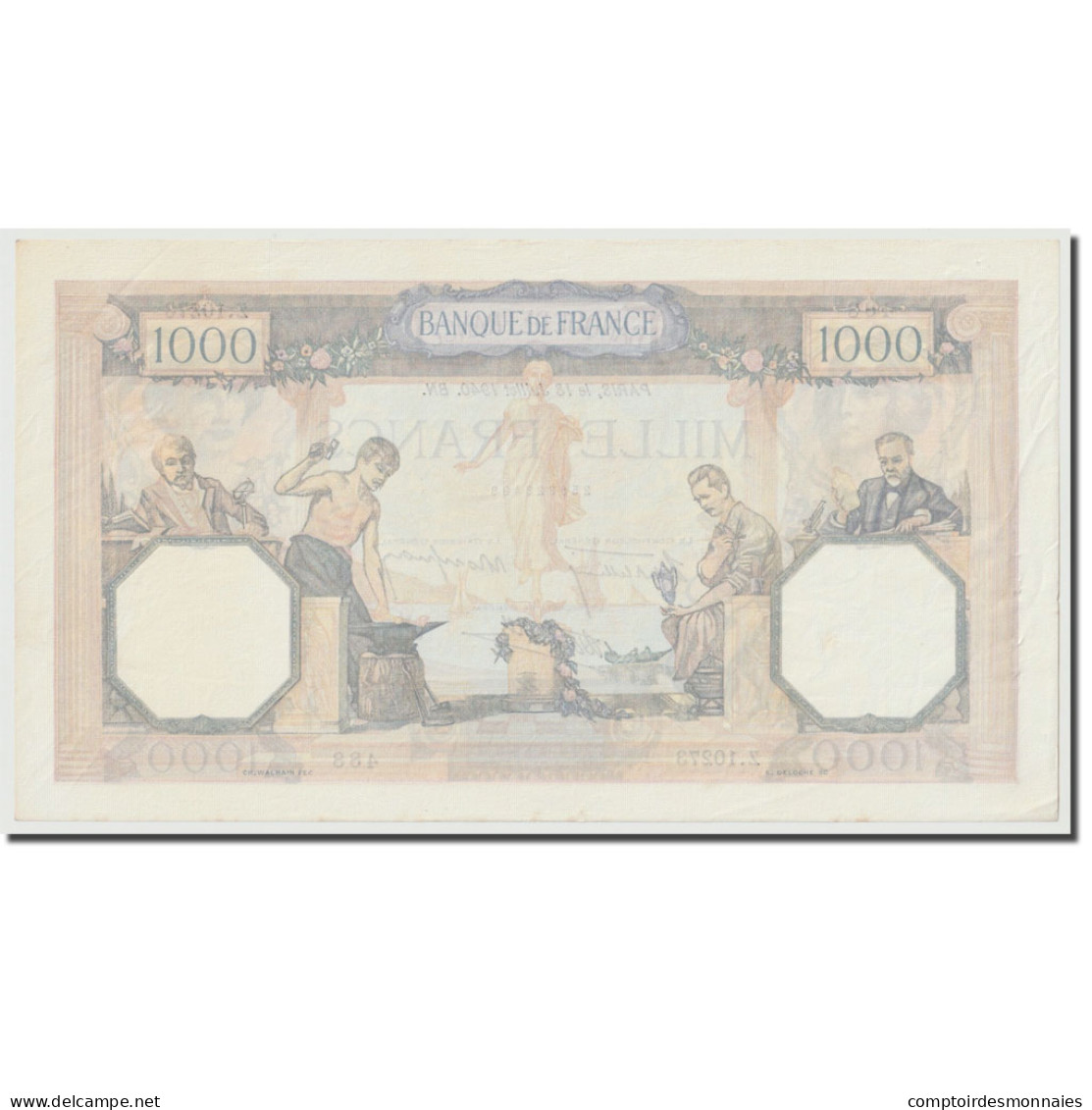 France, 1000 Francs, Cérès Et Mercure, 1940, 1940-07-18, SPL, Fayette:38.50 - 1 000 F 1927-1940 ''Cérès Et Mercure''