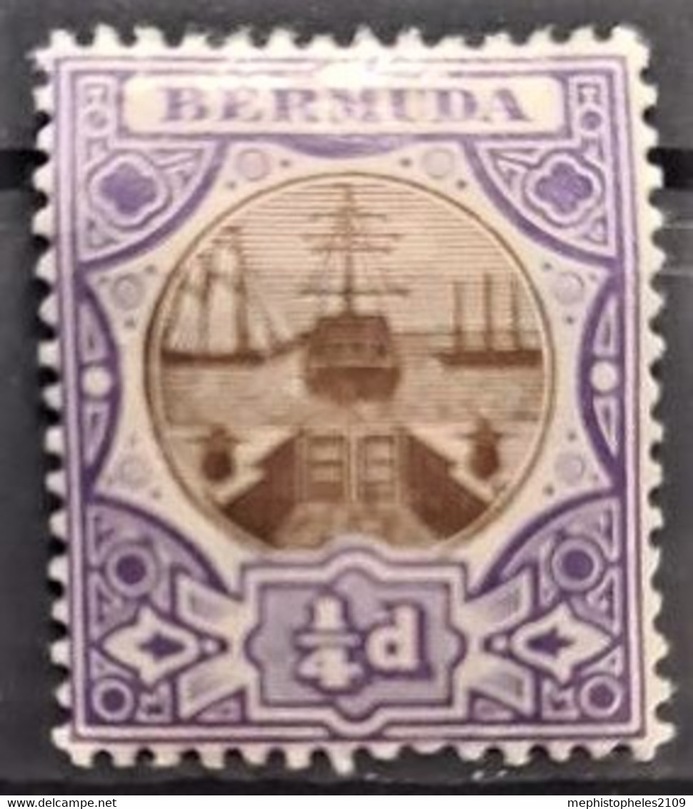 BERMUDA 1908 - MLH - Sc# 31 - 0.25d - Bermudes