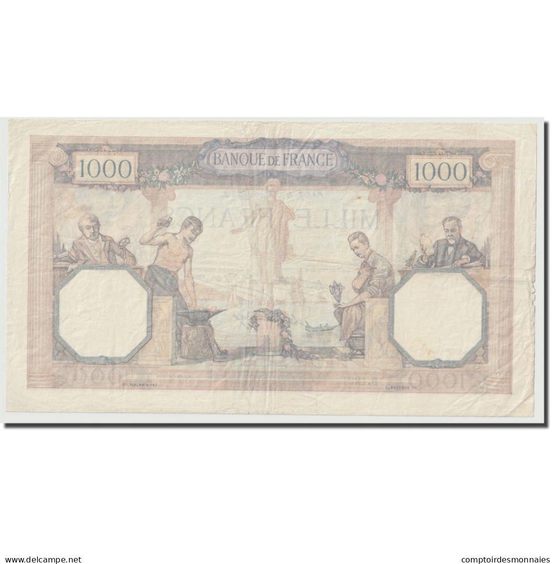 France, 1000 Francs, Minerve Et Hercule, 1931, 1931-03-05, TTB, Fayette:37.6 - 1 000 F 1945-1950 ''Minerve Et Hercule''