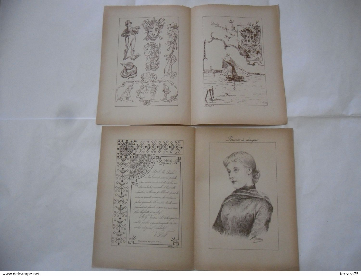 ARTE MINUSCOLA LEZIONE DI DISEGNO ARTE MODA ARALDICA LIBERTY SCRITTURA 1897-31 - Libri Antichi