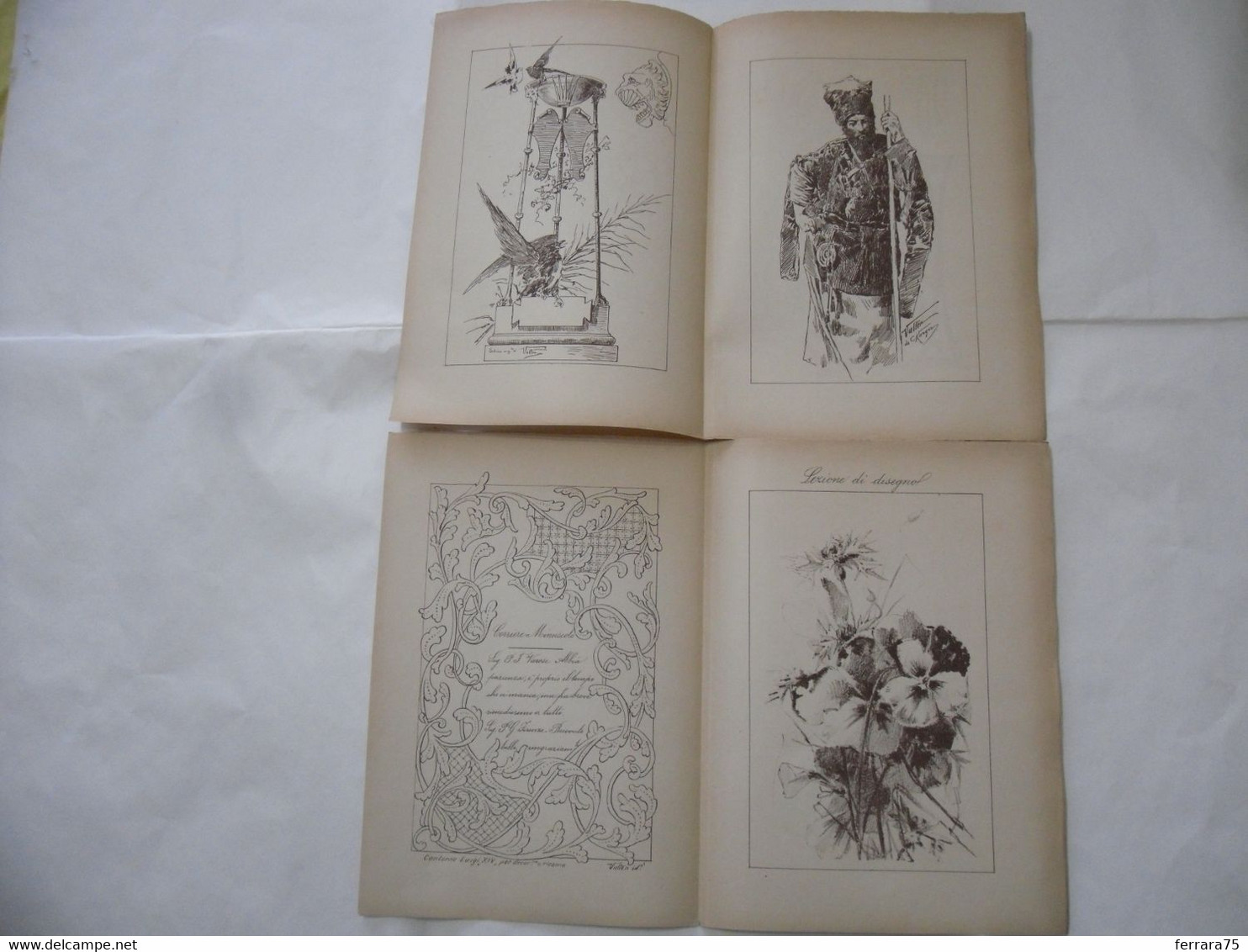 ARTE MINUSCOLA LEZIONE DI DISEGNO ARTE MODA ARALDICA LIBERTY SCRITTURA 1897-33 - Libri Antichi