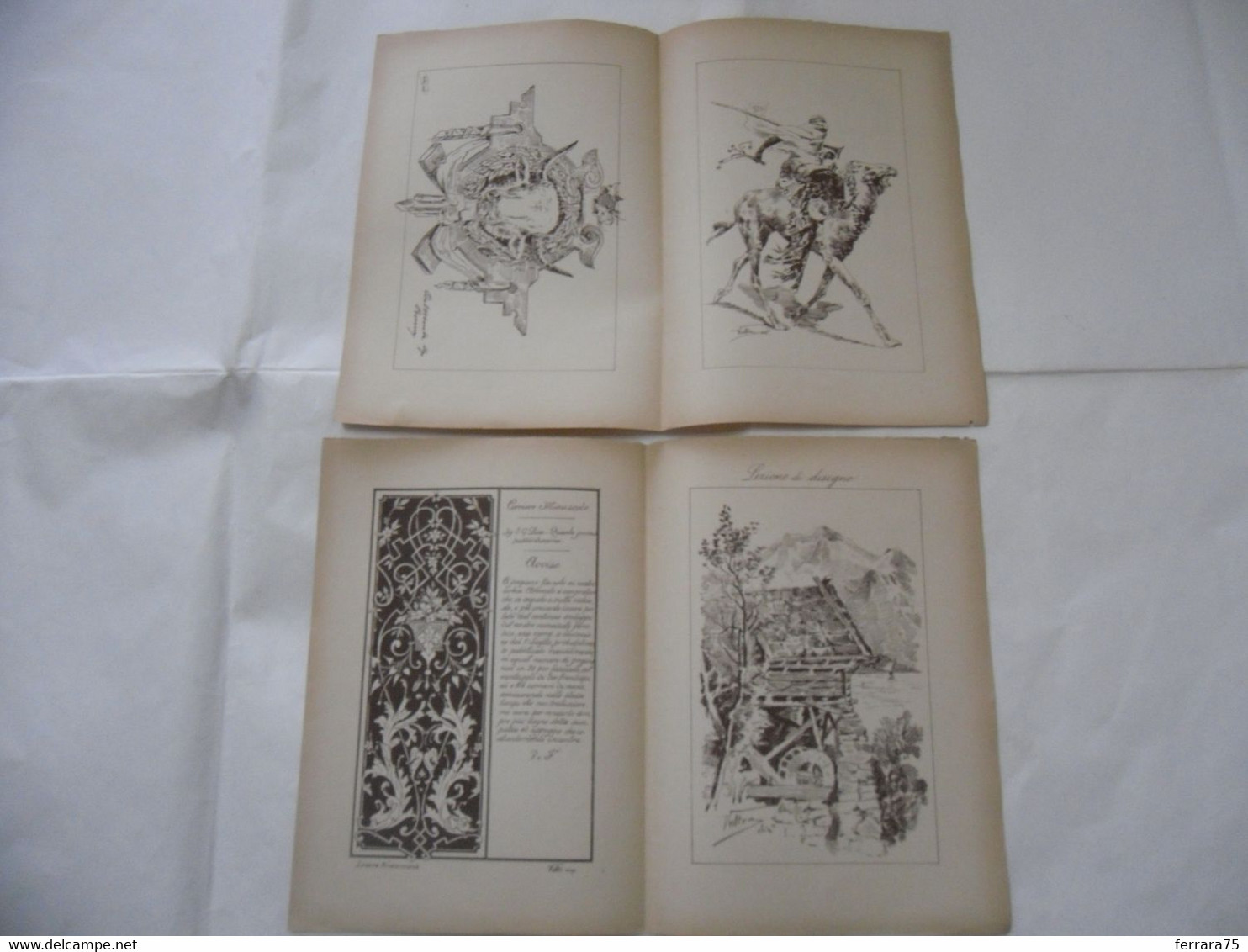 ARTE MINUSCOLA LEZIONE DI DISEGNO ARTE MODA ARALDICA LIBERTY SCRITTURA 1897-34 - Libri Antichi