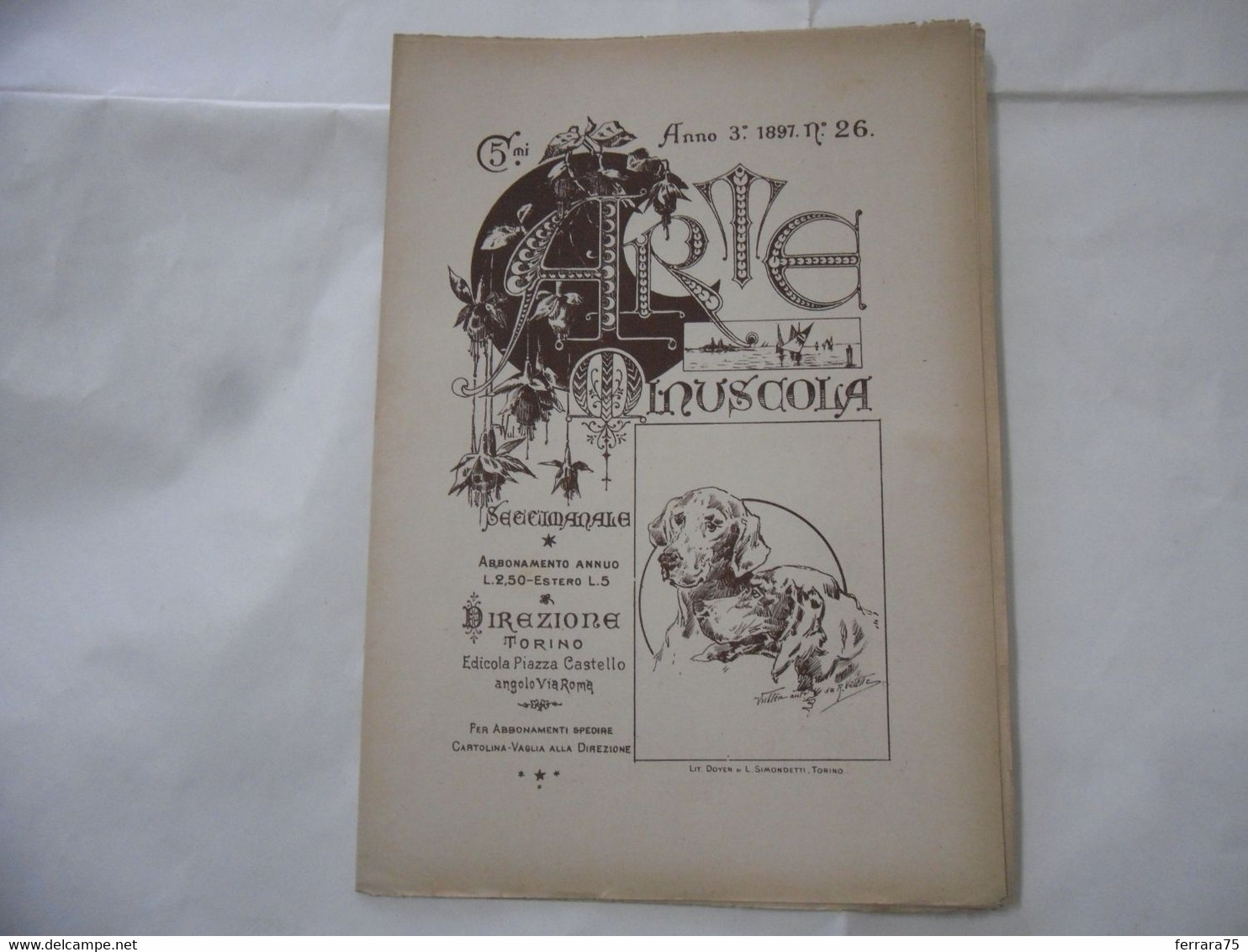 ARTE MINUSCOLA LEZIONE DI DISEGNO ARTE MODA ARALDICA LIBERTY SCRITTURA 1897-35 - Libri Antichi