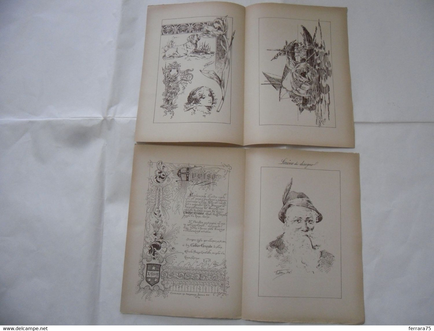 ARTE MINUSCOLA LEZIONE DI DISEGNO ARTE MODA ARALDICA LIBERTY SCRITTURA 1897-35 - Libri Antichi