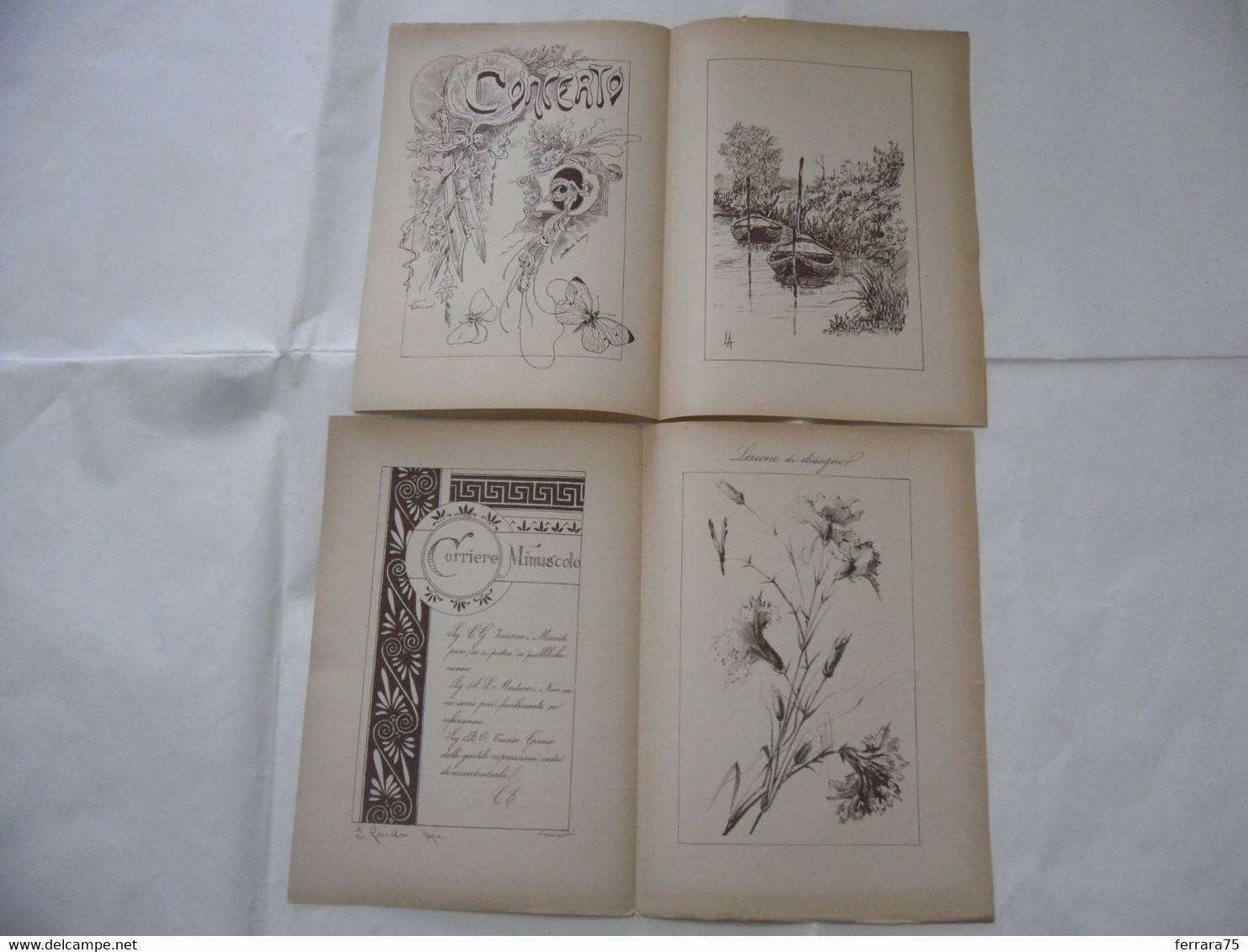 ARTE MINUSCOLA LEZIONE DI DISEGNO ARTE MODA ARALDICA LIBERTY SCRITTURA 1897-37 - Libri Antichi