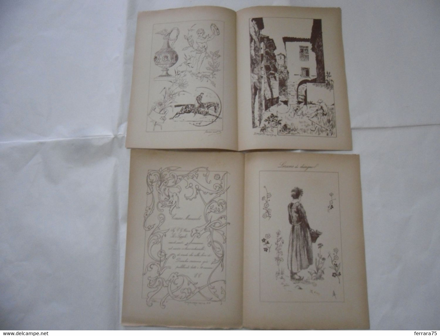 ARTE MINUSCOLA LEZIONE DI DISEGNO ARTE MODA ARALDICA LIBERTY SCRITTURA 1897-39 - Libri Antichi