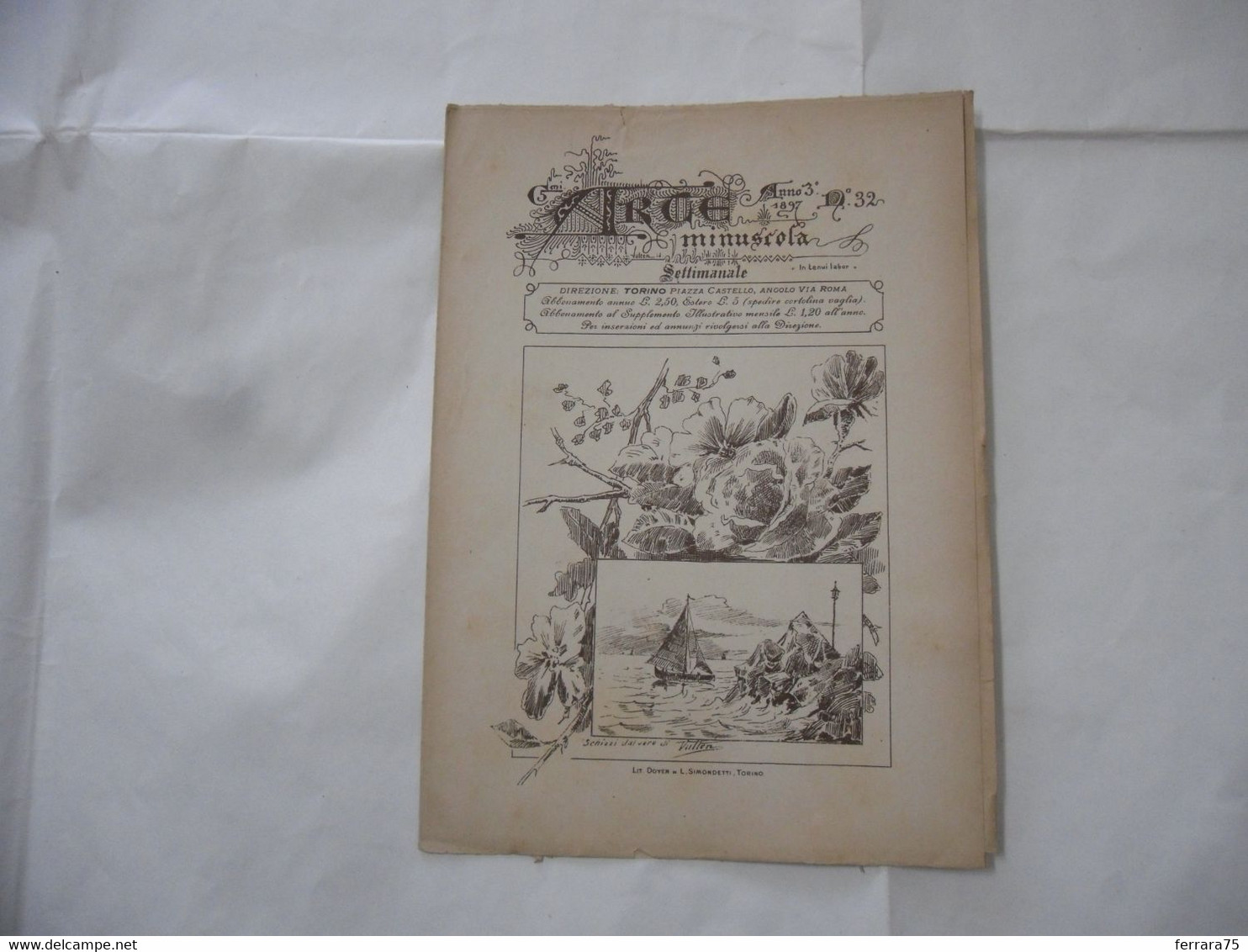 ARTE MINUSCOLA LEZIONE DI DISEGNO ARTE MODA ARALDICA LIBERTY SCRITTURA 1897-40 - Libri Antichi