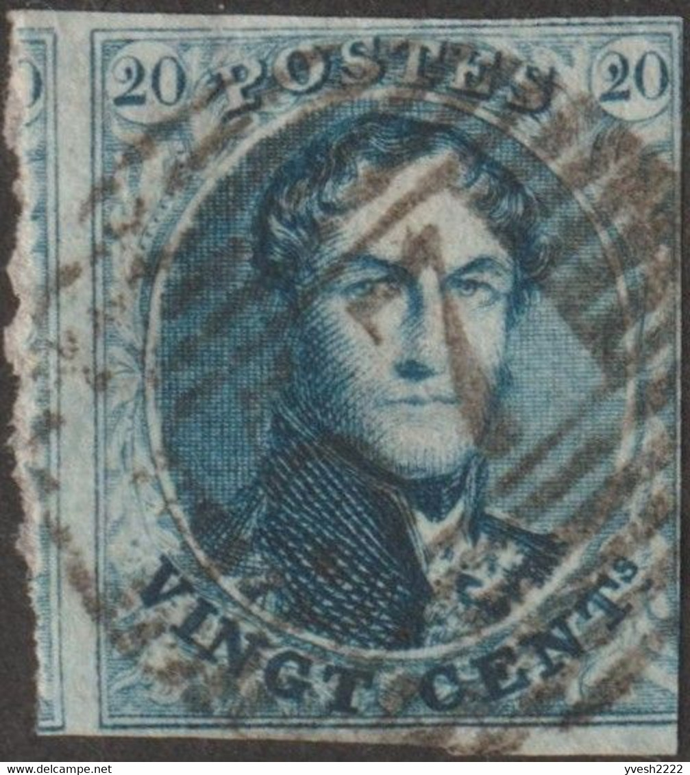 Belgique 1851 COB 7,  20 C Léopold Ier Filigrane LL. P 57 Hasselt - Balkstempels: Distributiekantoren