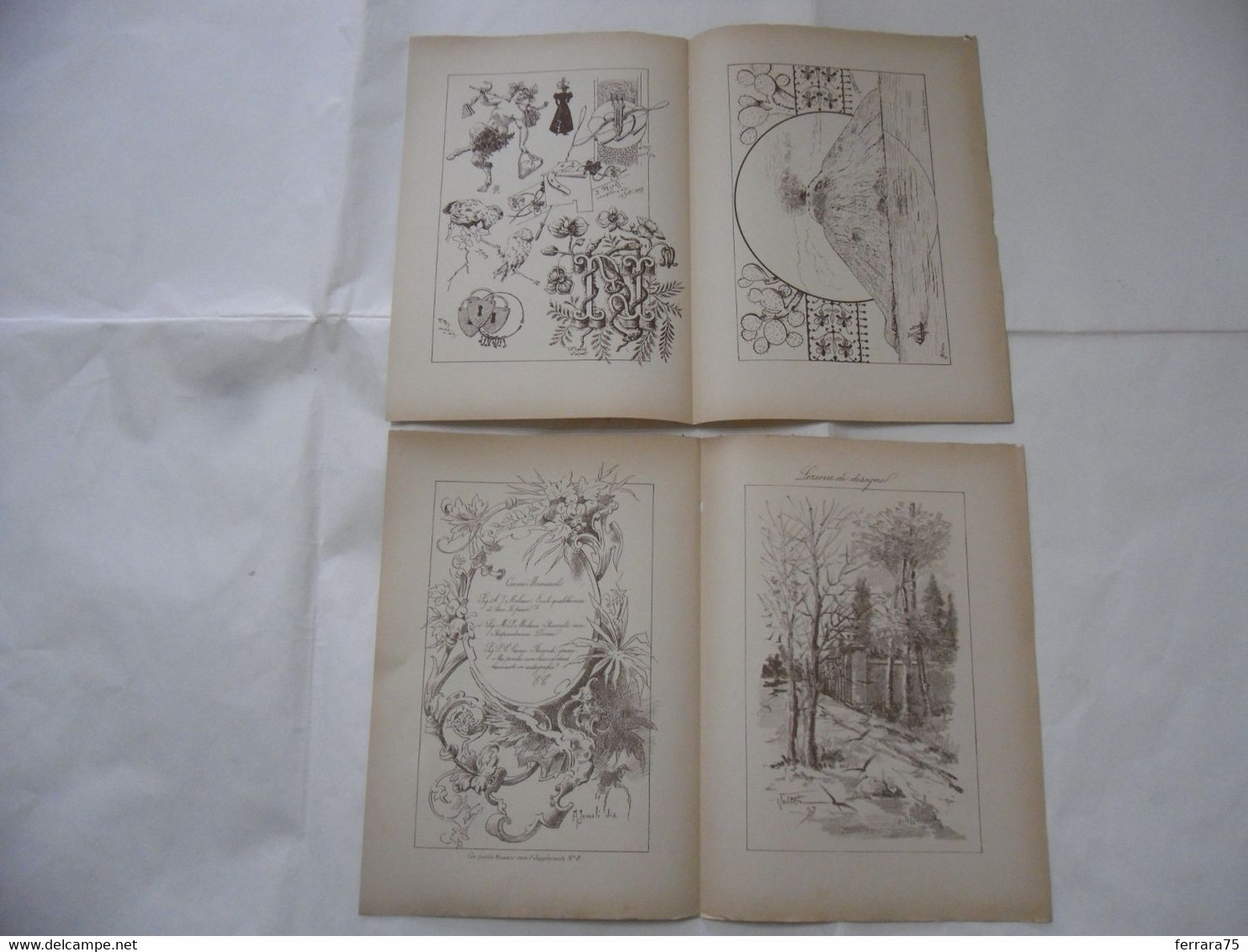 ARTE MINUSCOLA LEZIONE DI DISEGNO ARTE MODA ARALDICA LIBERTY SCRITTURA 1897-49 - Libri Antichi