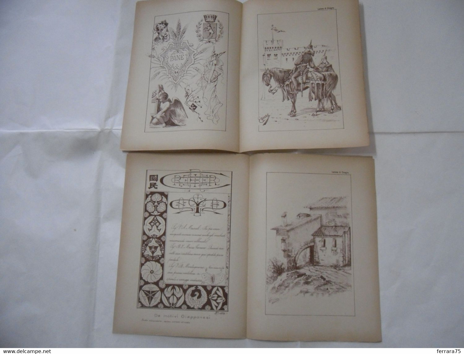 ARTE MINUSCOLA LEZIONE DI DISEGNO ARTE MODA ARALDICA LIBERTY SCRITTURA 1897-54 - Libri Antichi