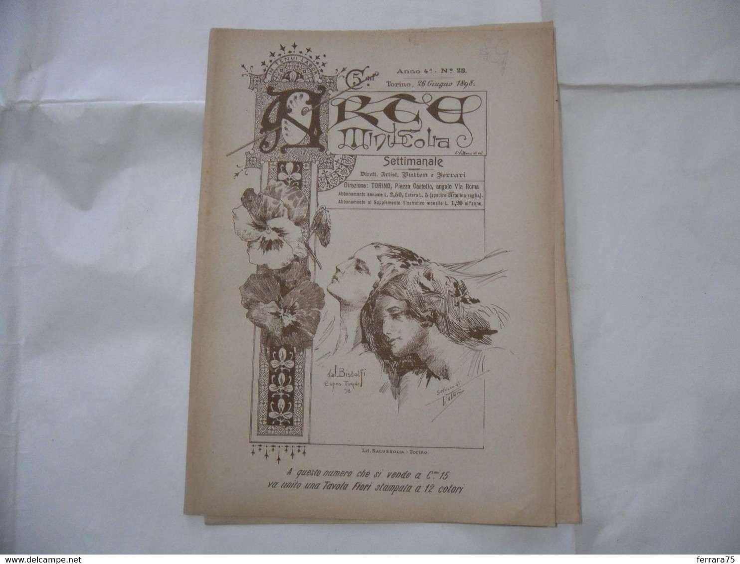 ARTE MINUSCOLA LEZIONE DI DISEGNO ARTE MODA ARALDICA LIBERTY SCRITTURA 1898-62 - Libri Antichi