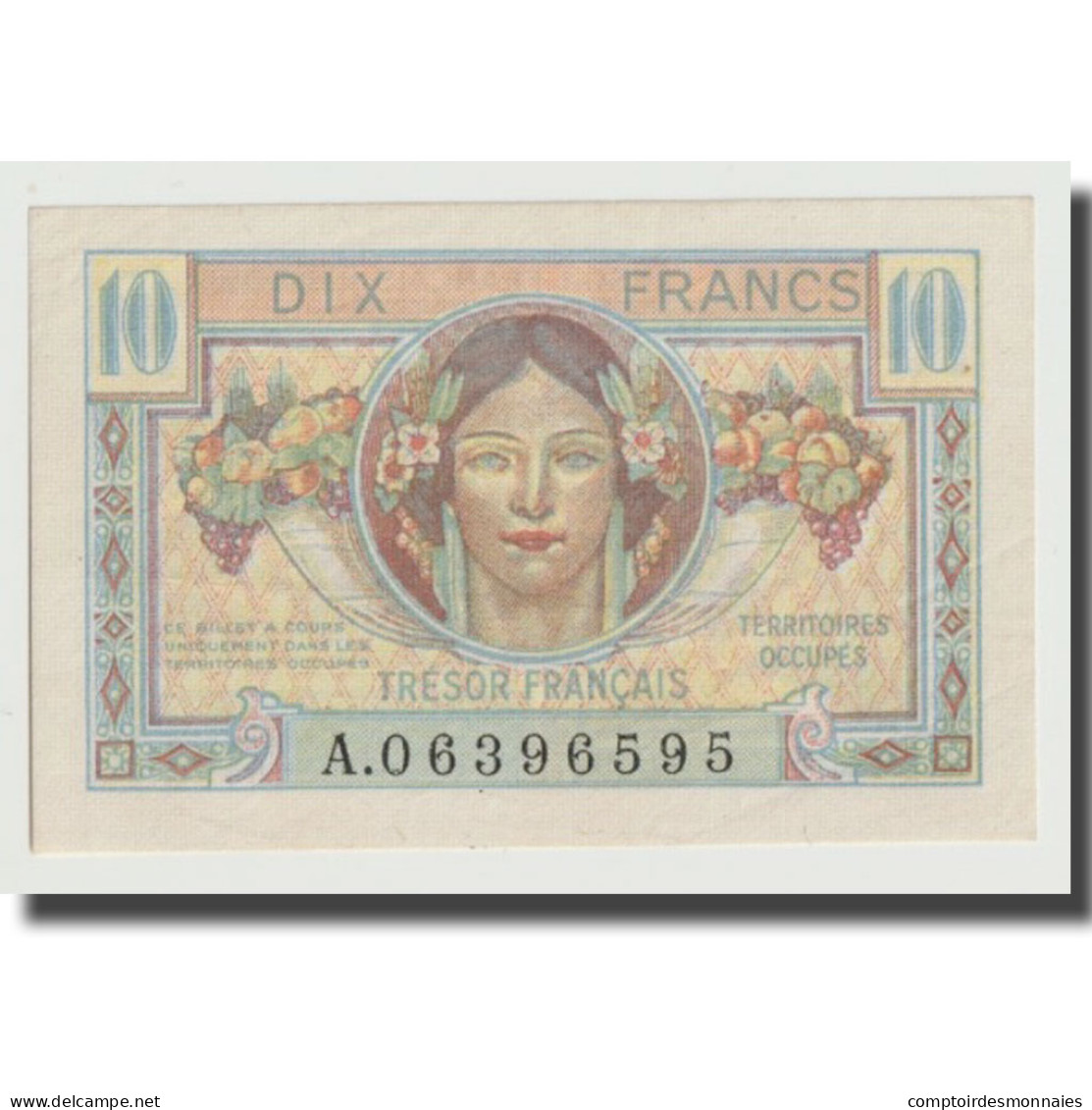 France, 10 Francs, 1947 French Treasury, Undated (1947), SUP+, Fayette:VF30.1 - 1947 Tesoro Francese