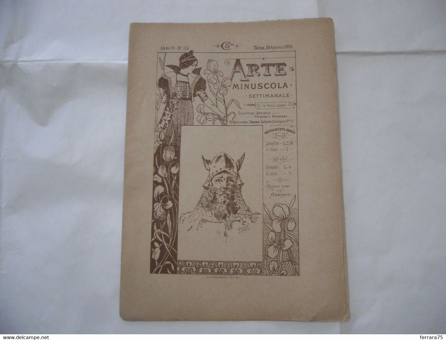 ARTE MINUSCOLA LEZIONE DI DISEGNO ARTE MODA ARALDICA LIBERTY SCRITTURA 1899-64 - Libri Antichi