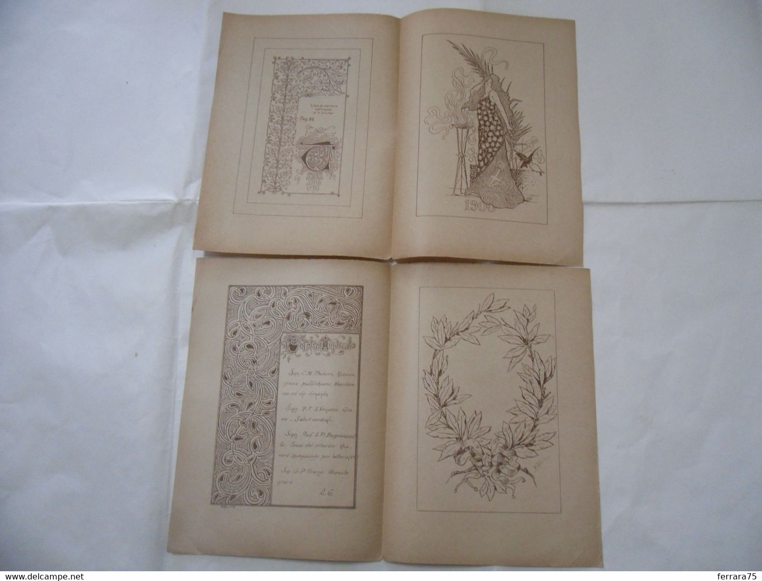 ARTE MINUSCOLA LEZIONE DI DISEGNO ARTE MODA ARALDICA LIBERTY SCRITTURA 1899-64 - Libri Antichi