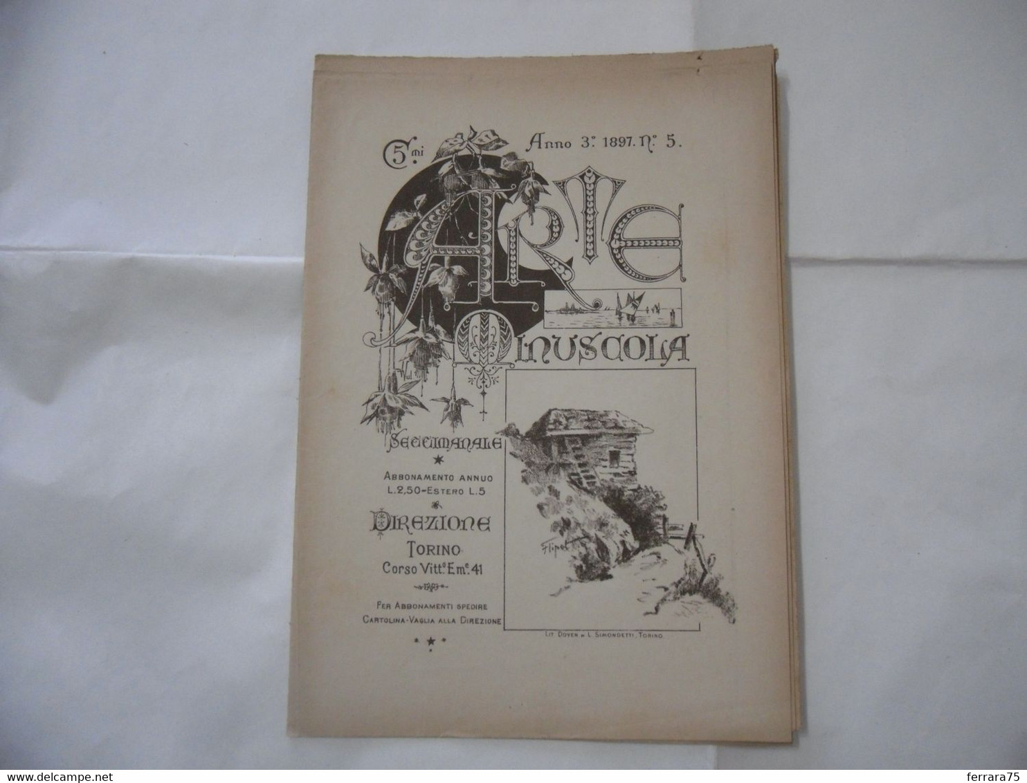 ARTE MINUSCOLA LEZIONE DI DISEGNO ARTE MODA ARALDICA LIBERTY SCRITTURA 1897-68 - Libri Antichi