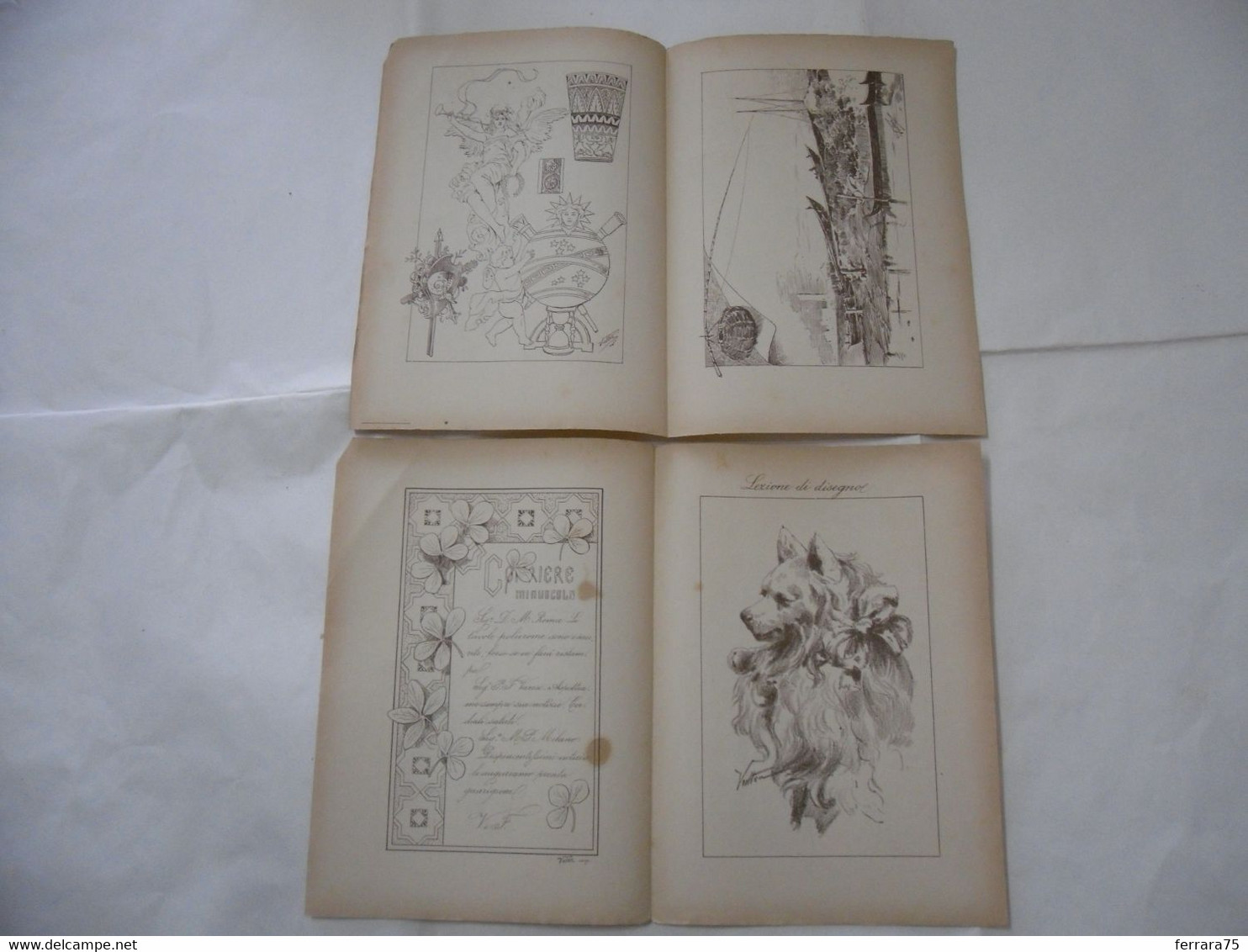 ARTE MINUSCOLA LEZIONE DI DISEGNO ARTE MODA ARALDICA LIBERTY SCRITTURA 1897-70 - Libri Antichi