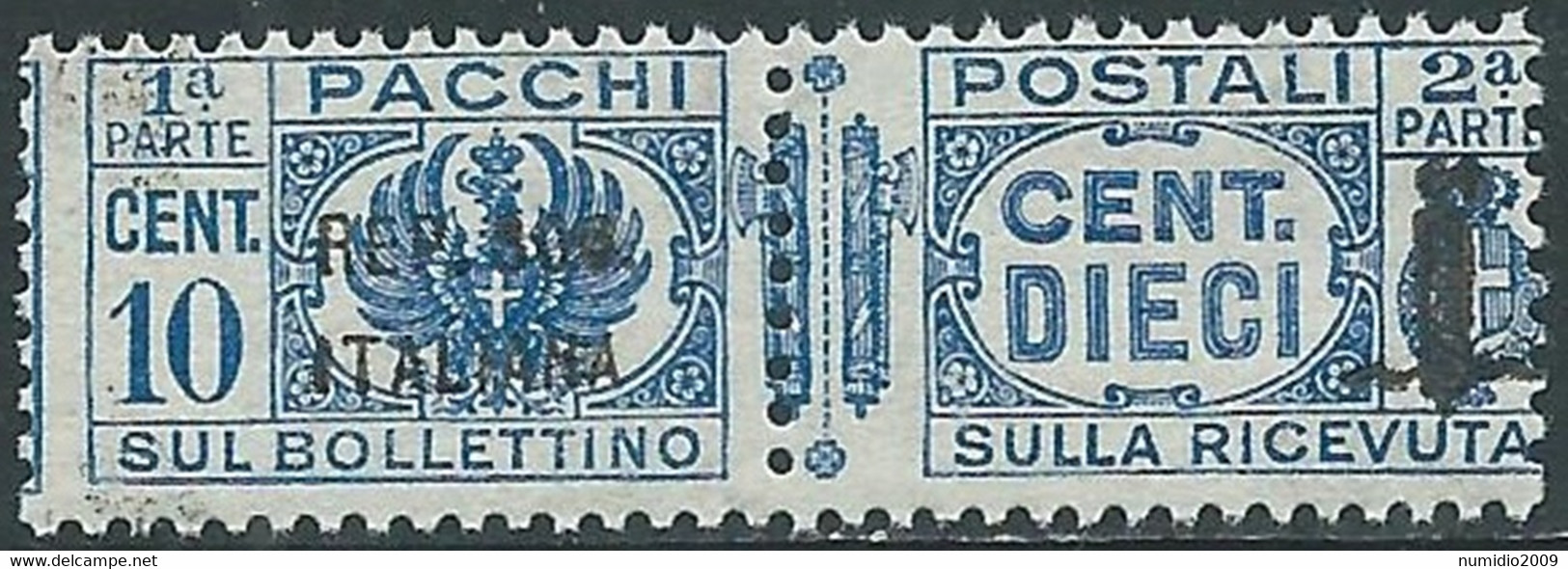 1944 RSI PACCHI POSTALI 10 CENT MNH ** - RB14-7 - Paquetes Postales