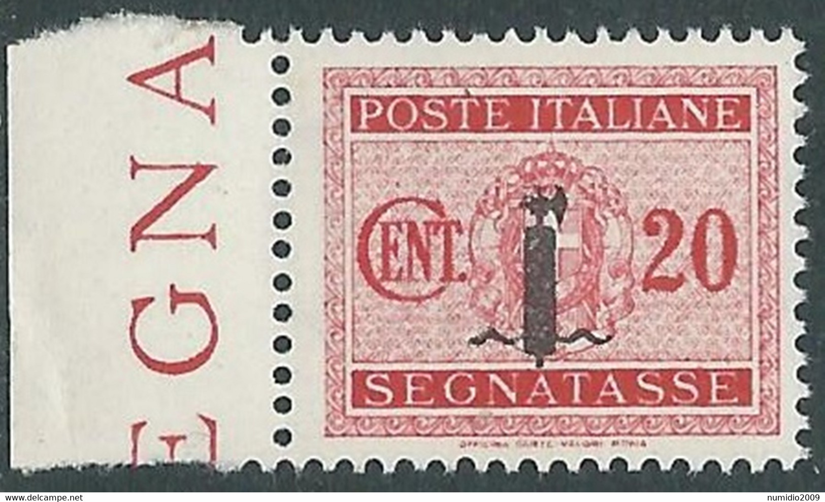 1944 RSI SEGNATASSE 20 CENT MNH ** - RB3-3 - Taxe