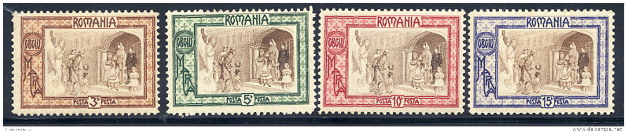 ROMANIA 1907 Winter Relief Set Of 4, MH / *.  Michel 208-11 - Ongebruikt