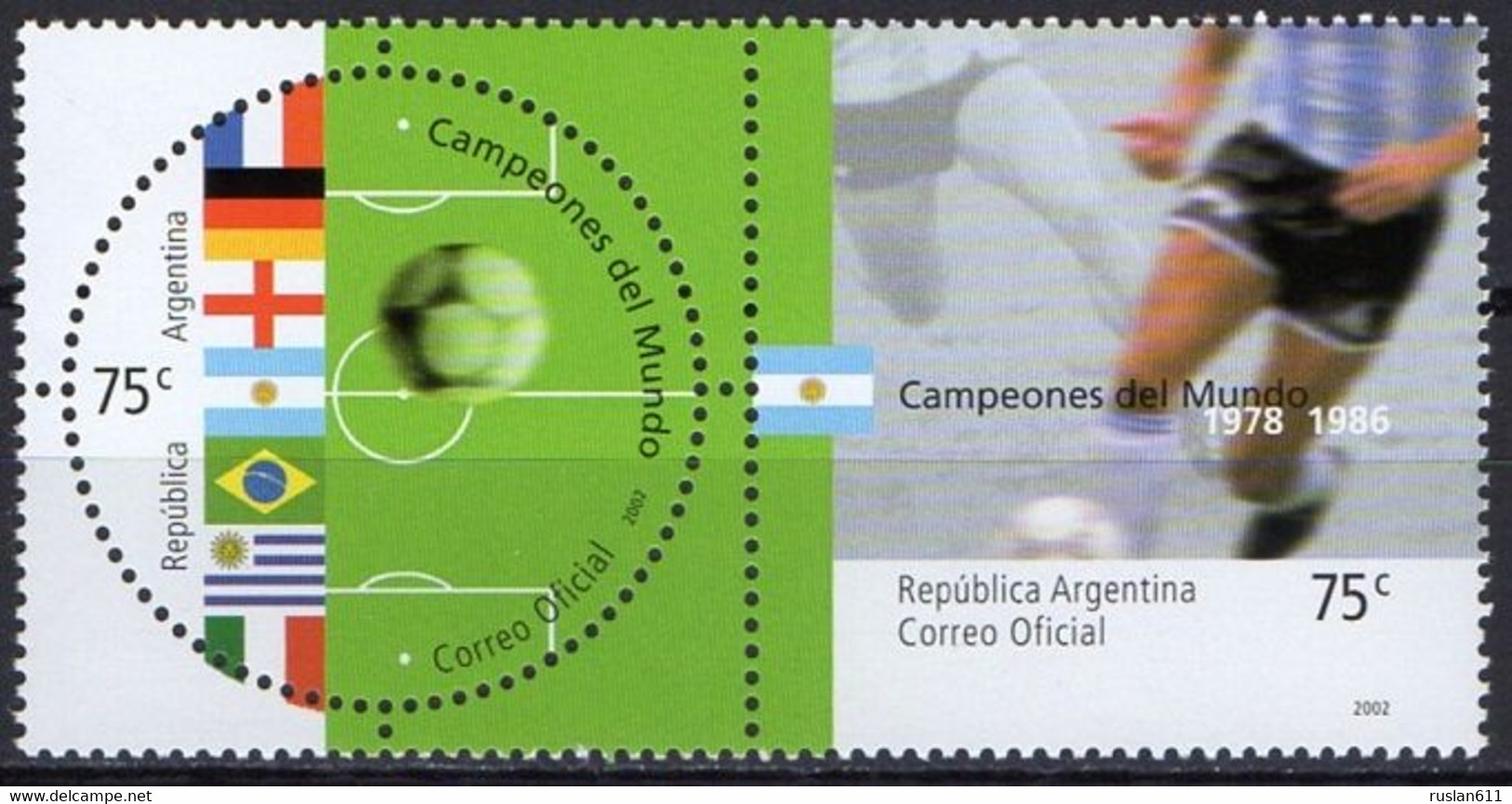 Soccer Football Argentina #2715/6 World Cup South Korea / Japan 2002 MNH ** - 2002 – Zuid-Korea / Japan