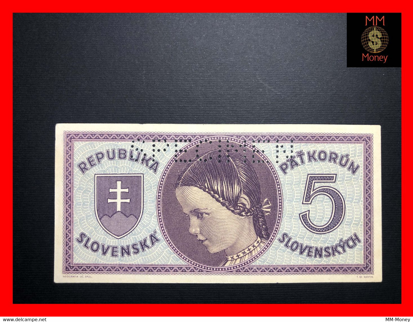 SLOVAKIA 50 Korun 1945   P. 8 S  "specimen"  AU \ UNC - Eslovaquia