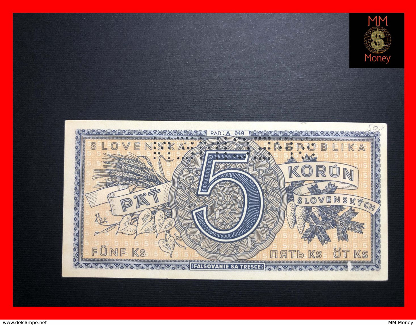 SLOVAKIA 50 Korun 1945   P. 8 S  "specimen"  AU \ UNC - Eslovaquia