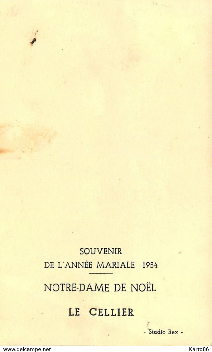 Le Cellier * Carte Photo * Souvenir De L'année Mariale 1954 , Notre Dame De Noël - Le Cellier