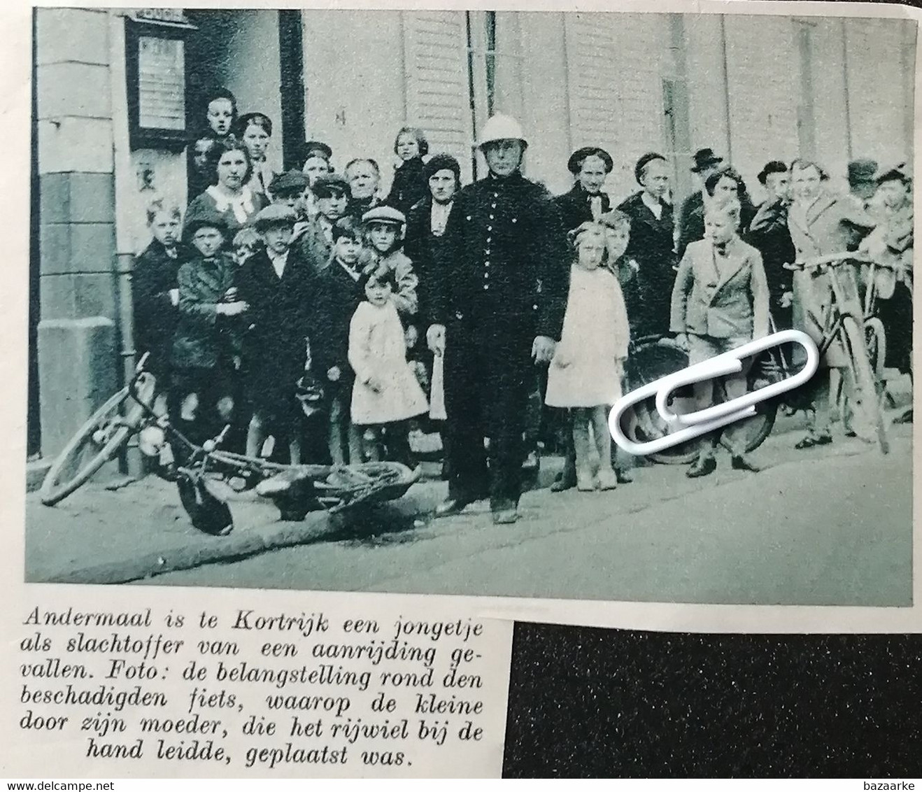 KORTRIJK..1939.. JONGETJE SLACHTOFFER VAN AANRIJDING - Zonder Classificatie