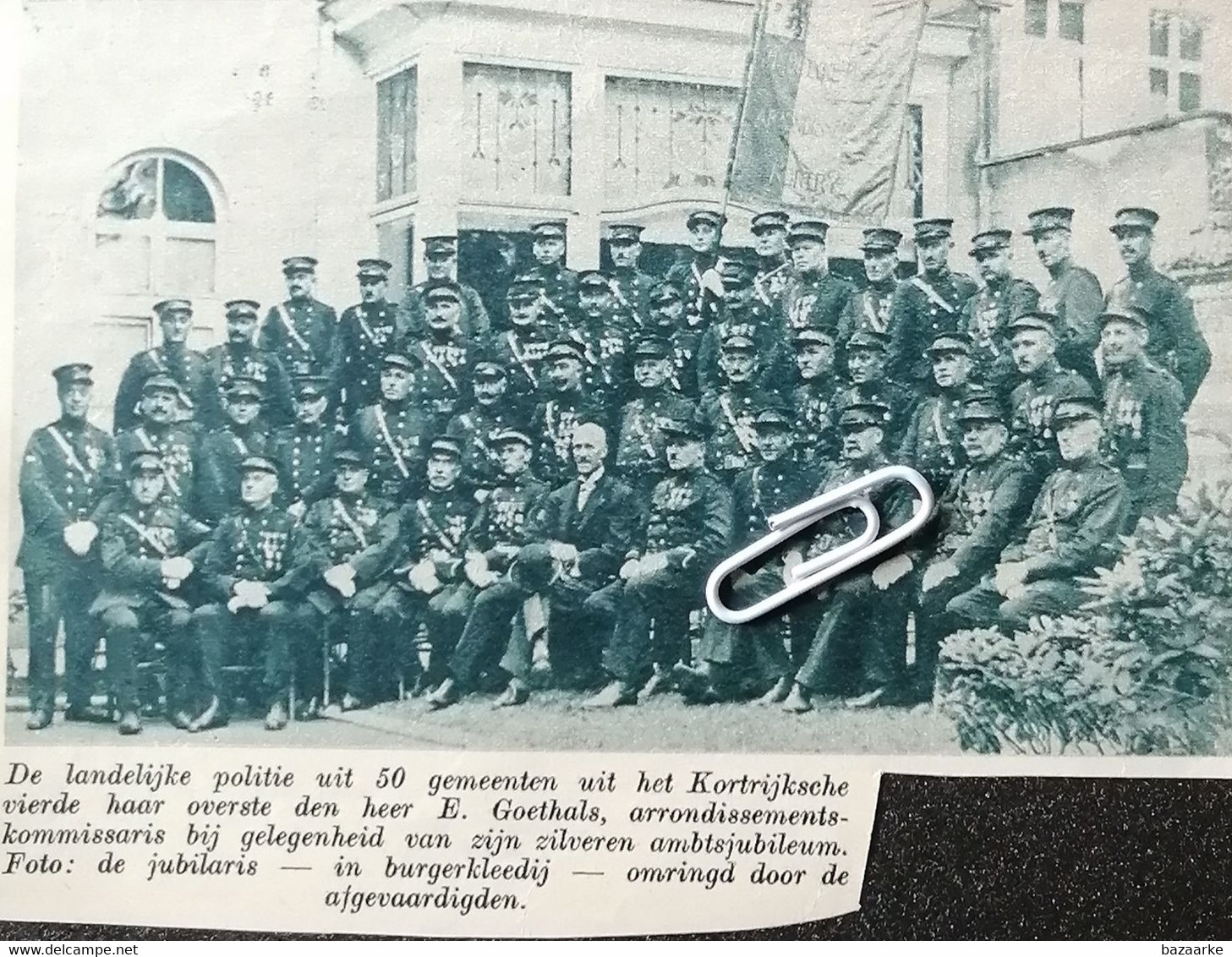 KORTRIJK..1935.. DE LANDELIJKE POLITIE / HEER E. GOETHALS ARRONDISSEMENTSKOMMISSARIS ZILVEREN JUBILEUM - Zonder Classificatie