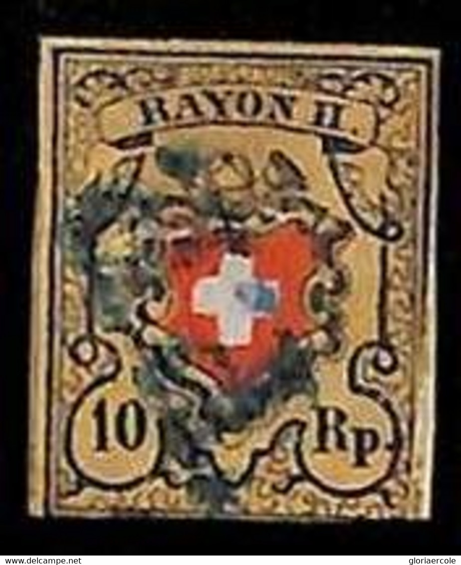 94982aE  - SWITZERLAND  -  STAMP -   Yvert #  16 II -  USED Small Defect - Altri & Non Classificati