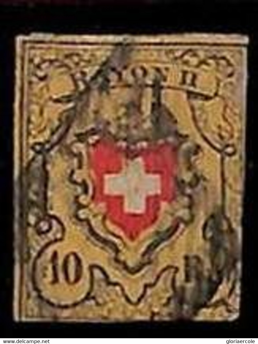 94982aF  - SWITZERLAND  -  STAMP -   Yvert #  16 II -  USED Small Defect - Autres & Non Classés