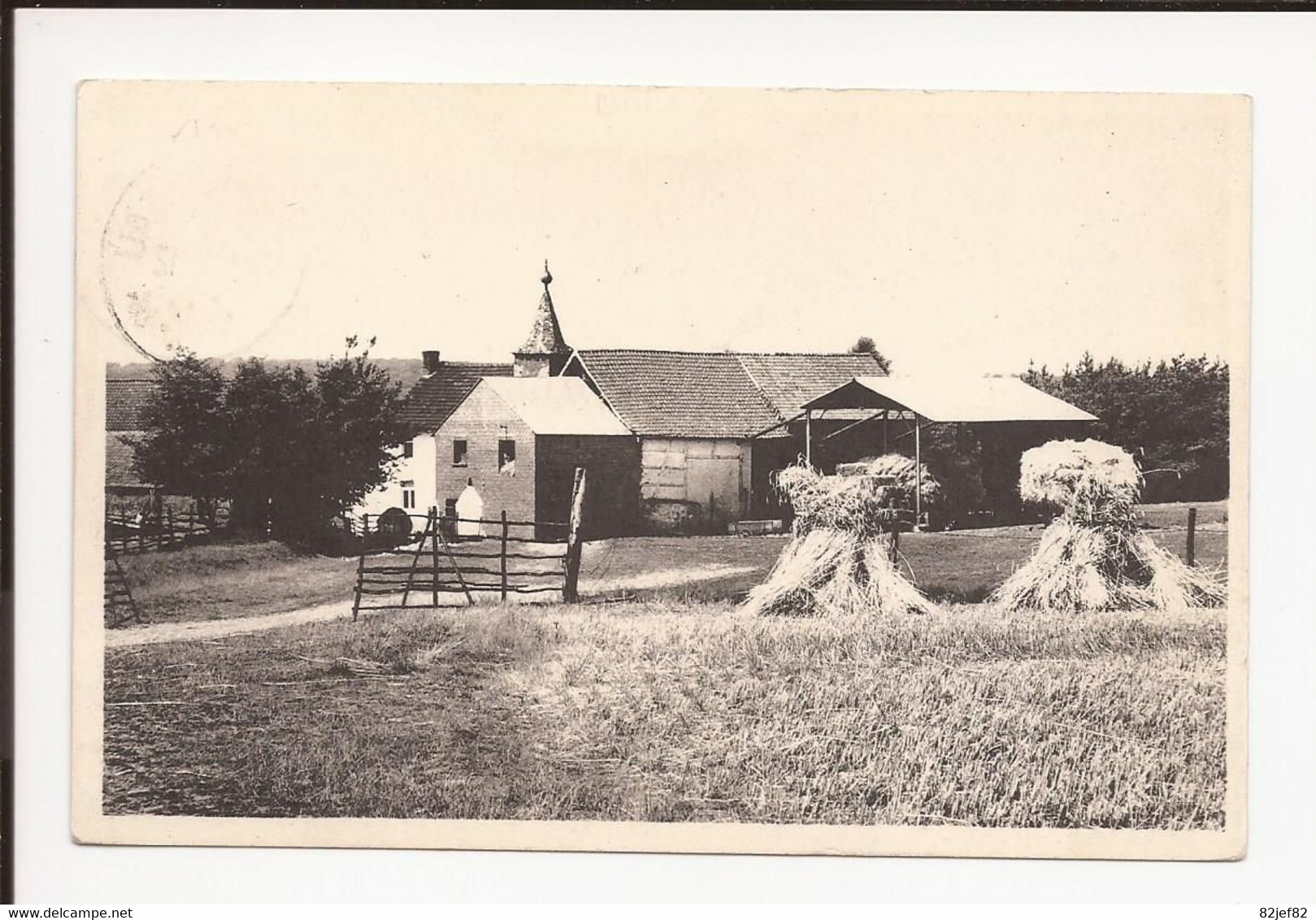 Bonlez  Ferme Du Grand Sart  1950 Recolte De Blé - Chaumont-Gistoux