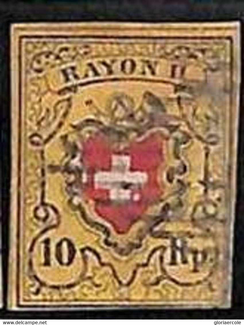 94983aH  - SWITZERLAND  -  STAMP -   Yvert #  16 II -   Fine USED - Autres & Non Classés