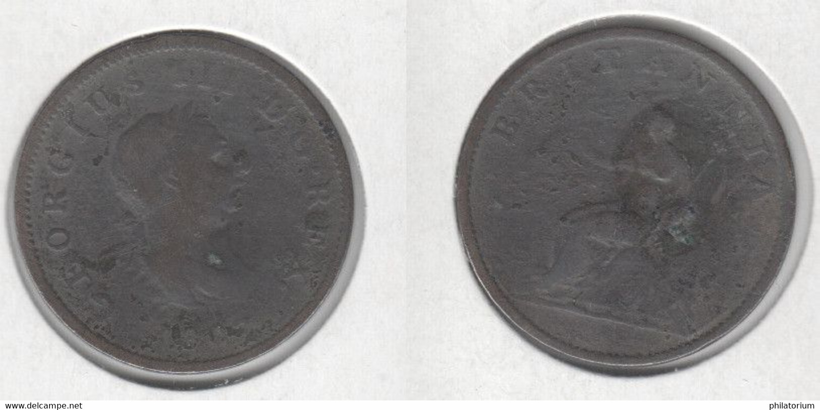 Grande Bretagne 1/2 Penny Half Penny 1807  Georges III - B. 1/2 Penny