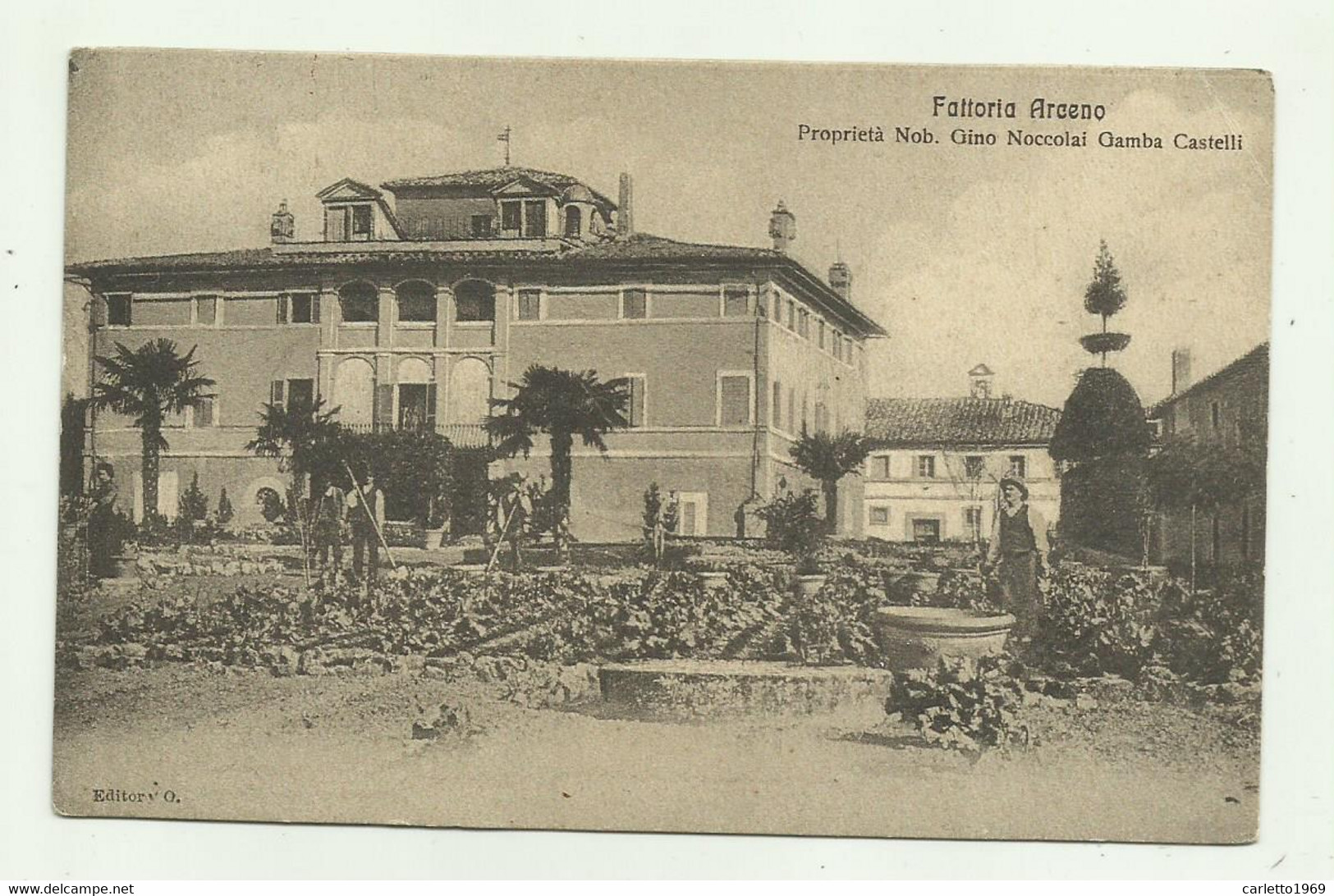 FATTORIA ARCENO - PROPRIETA' NOB. GINO NOCCOLAI 1918   VIAGGIATA FP - Prato