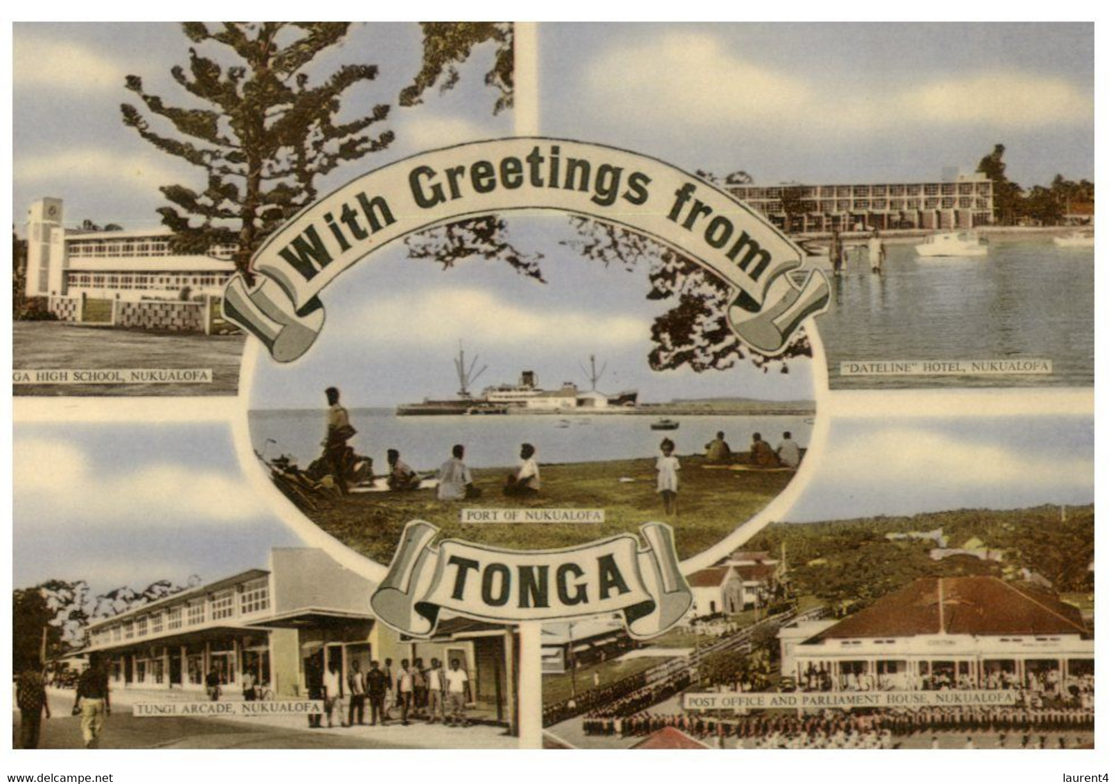 (FF 23) Very Old Postcard - Tonga Greetings - Tonga