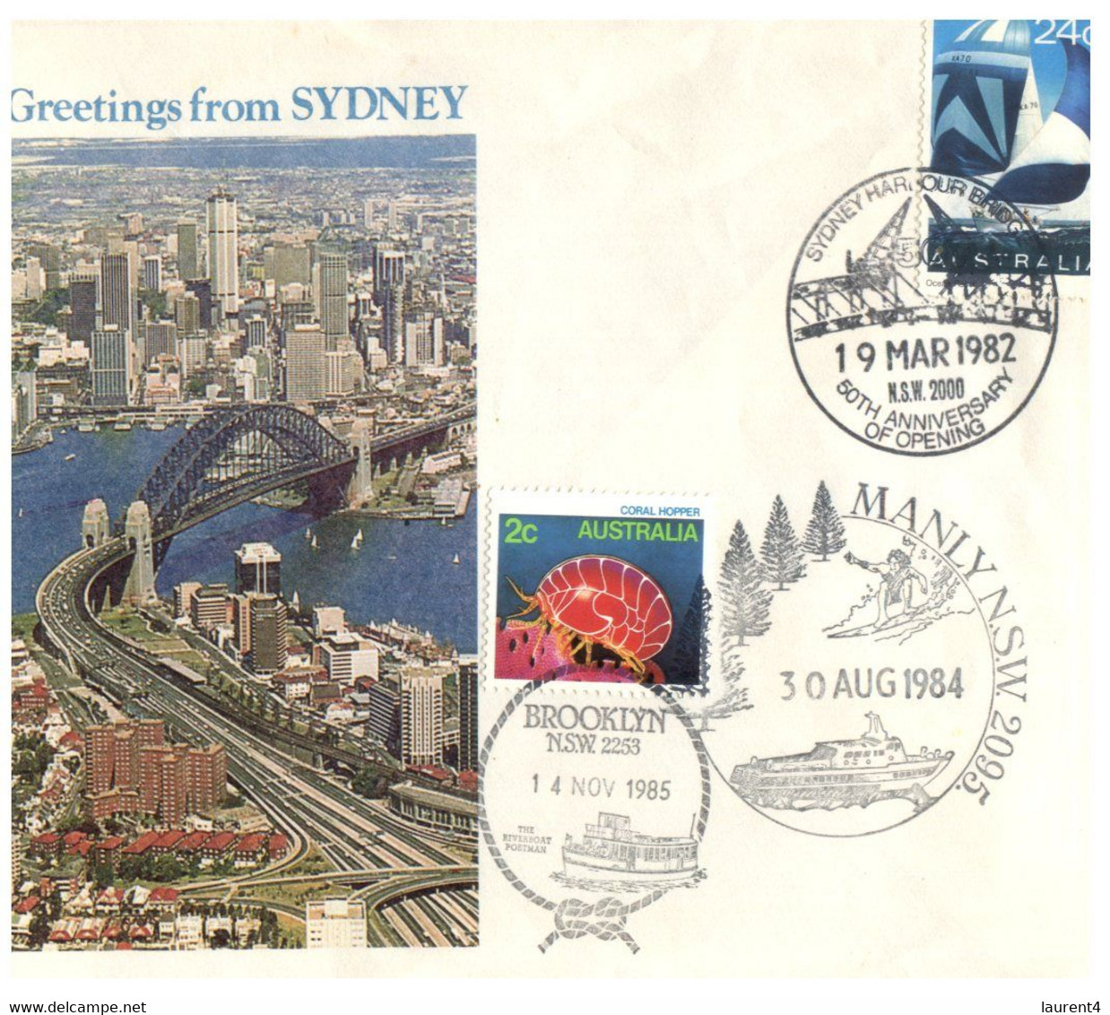 (FF 24) Australia - Greetings From Sydney (2 Covers 1980's) - Altri & Non Classificati