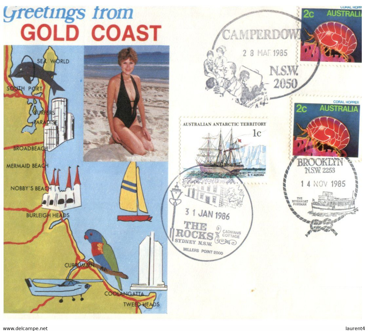 (FF 24) Australia - Greetings From Gold Coast (2 Covers 1980's) - Other & Unclassified