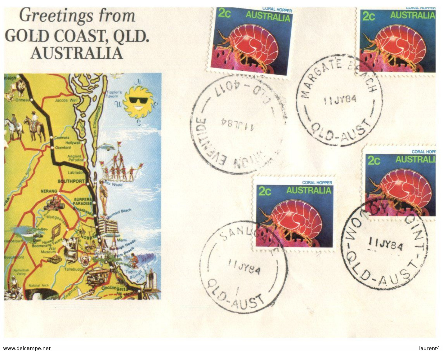 (FF 24) Australia - Greetings From Gold Coast (2 Covers 1980's) - Autres & Non Classés