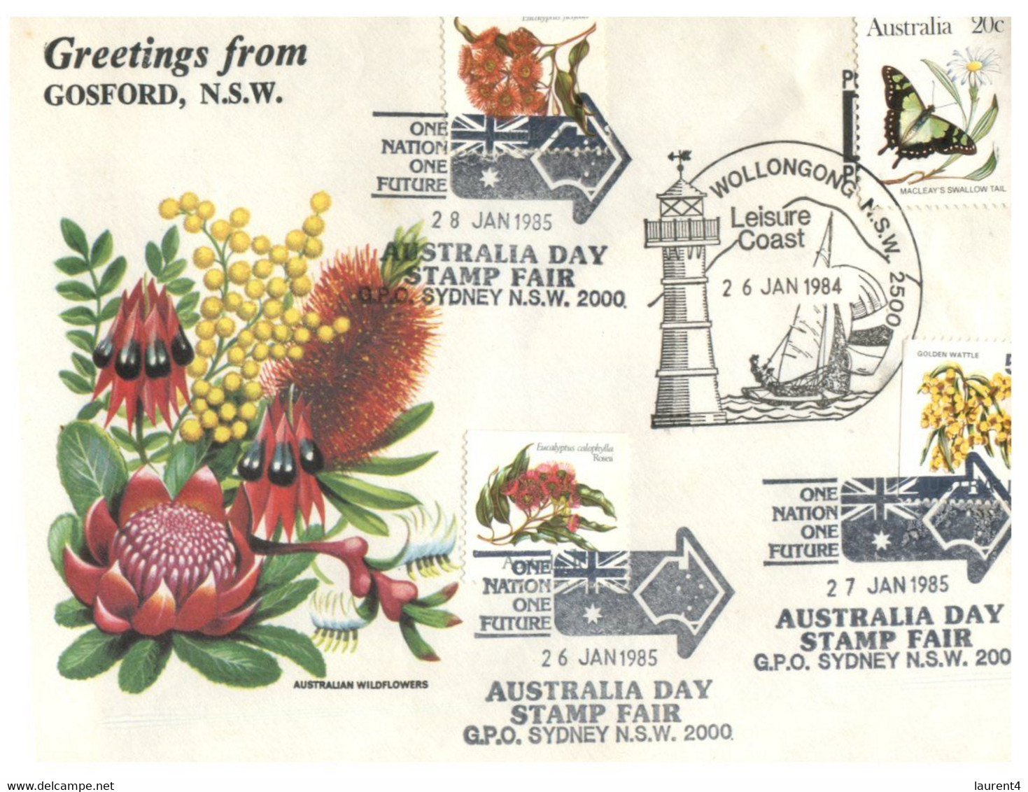 (FF 24) Australia - Greetings From Gosford & Australia (2 Covers 1980's) - Sonstige & Ohne Zuordnung
