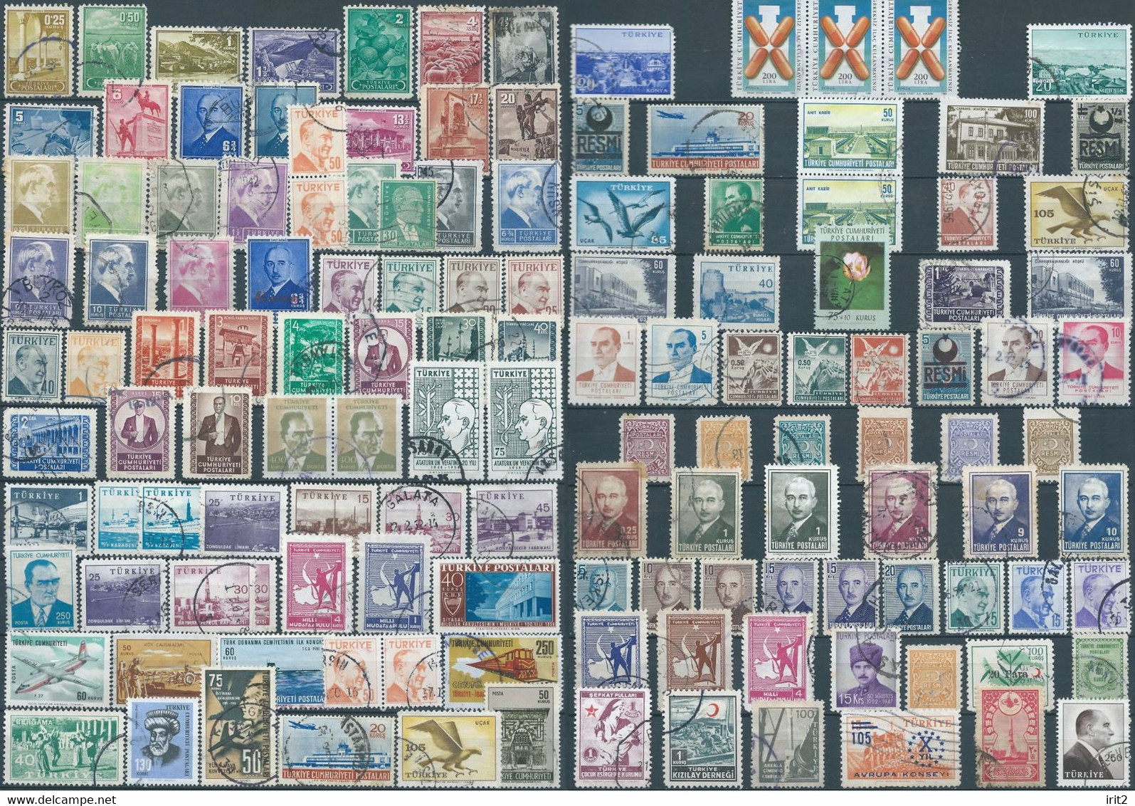 TURCHIA - TURKEY - TÜRKEI - TURQUIE,Since 1940 Lot Of Republic Stamps  Used (2 Pages) - Colecciones & Series